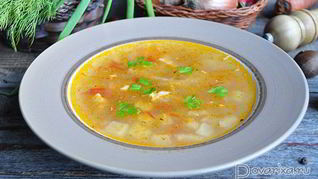 Картофельный суп с кабачками