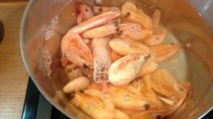 кукурузный крем-суп с креветками