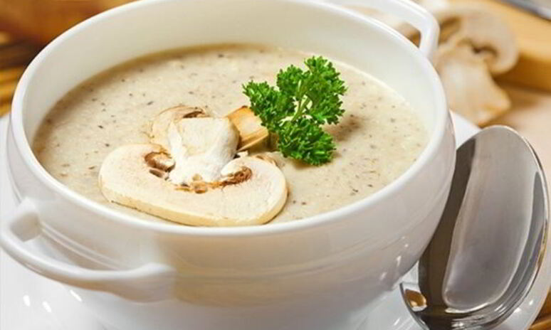 Рецепт легкого крема-супа из шампиньонов со сливками