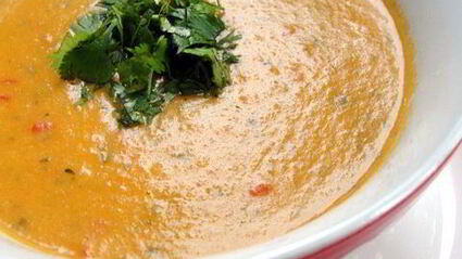 легкий, летний крем-суп на кокосовом молоке