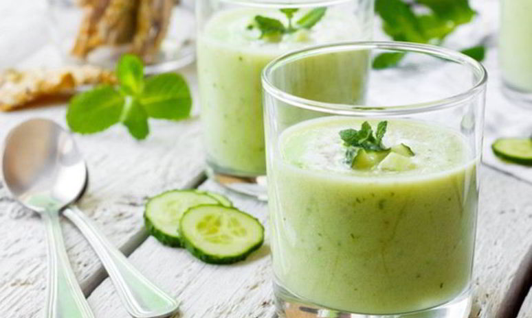 Рецепт мятного супа из сельдерея и огурца