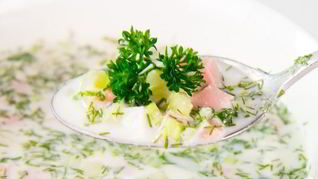 Окрошка на сыворотке