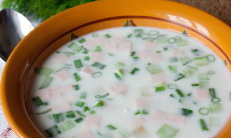 Рецепт окрошки на тане