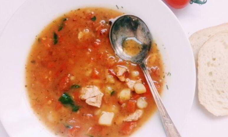 Рецепт овощного супа с курицей