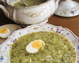 Щавелевый суп с яйцом
