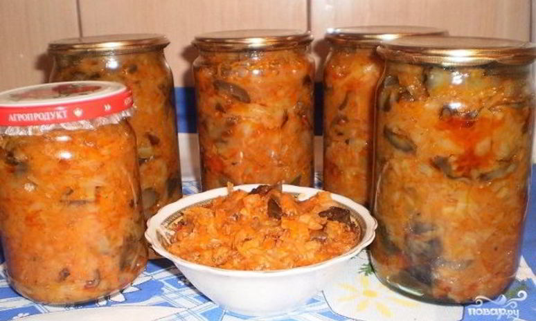 Рецепт грибной солянки с овощами на зиму