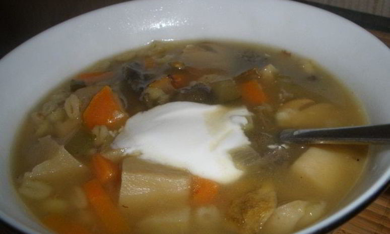 Рецепт густой солянки с лесными грибами