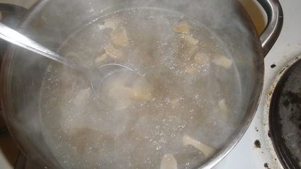 густая солянка с лесными грибами