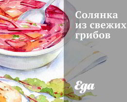 Солянка из свежих грибов