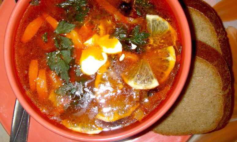 Рецепт солянки с фасолью