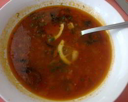 Солянка с говядиной