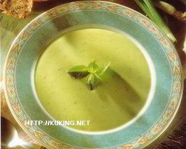 Суп из авокадо с мятой