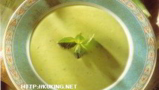 Суп из авокадо с мятой