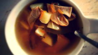 Суп из белых сушеных грибов