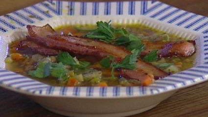 суп из чечевицы с сельдереем