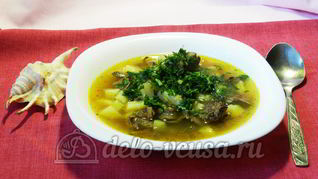 Суп из куриных сердечек