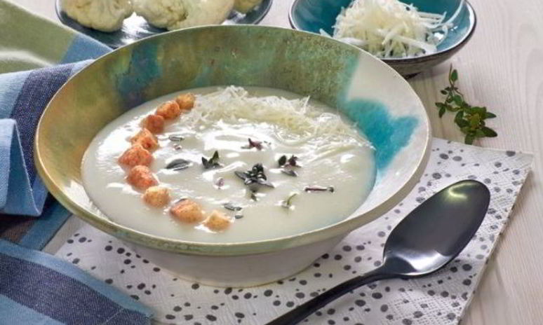 Рецепт супа из цветной капусты с сыром