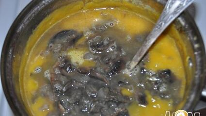 суп-крем из шампиньонов и тыквы