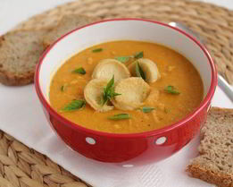Чечевичный суп-пюре с тофу