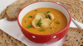 Чечевичный суп-пюре с тофу