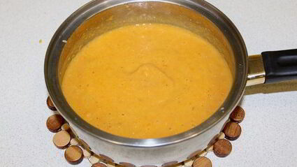 чечевичный суп-пюре с тофу