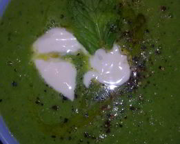 Горохово-мятный суп-пюре