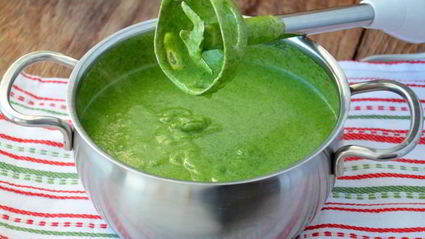 рисовый суп-пюре со шпинатом