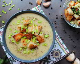 Сливочно-чесночный суп-пюре