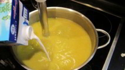 сливочный суп-пюре с курицей