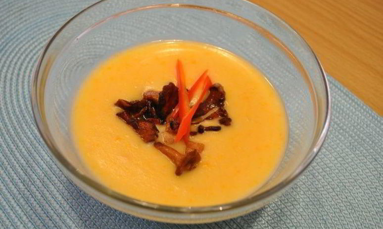 Рецепт сливочного супа-пюре с лисичками