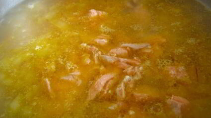 сливочный суп-пюре с семгой