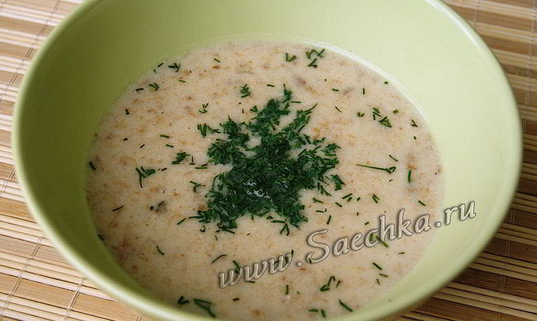 Рецепт супа-пюре грибного