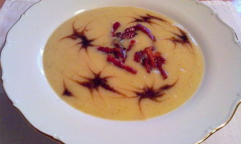Рецепт супа-пюре из айвы с бальзамическим уксусом
