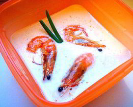 Суп-пюре из креветок Гурман