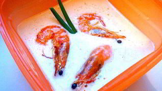 Суп-пюре из креветок Гурман