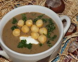 Суп-пюре из лесных грибов