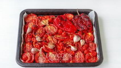 суп-пюре из печеных томатов