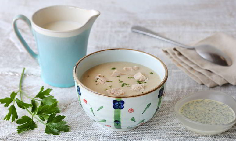 Рецепт супа-пюре из цесарки с зеленой заправкой