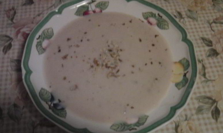 Рецепт супа-пюре из цветной капусты с грецкими орехами