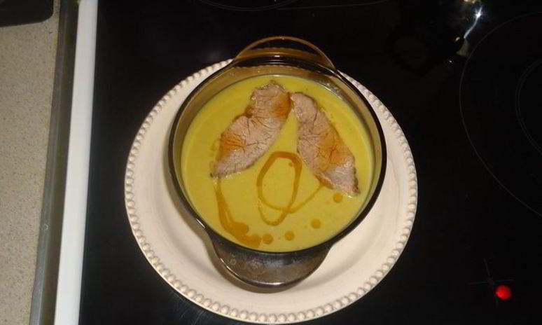 Рецепт супа-пюре из зеленого горошка с яблоками