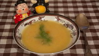 Суп-пюре с копченой курицей