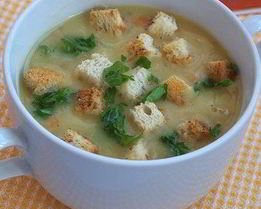 Суп-пюре с сухариками