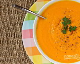 Суп-пюре с яблоками и морковью