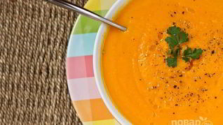 Суп-пюре с яблоками и морковью