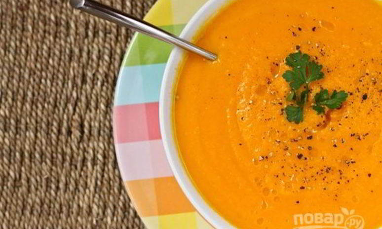 Рецепт супа-пюре с яблоками и морковью