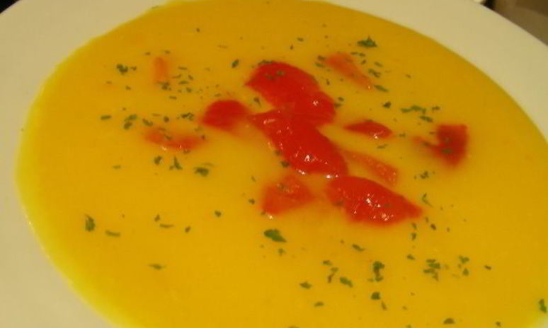 Рецепт тыквенно-морковного суп-пюре с запеченным перцем