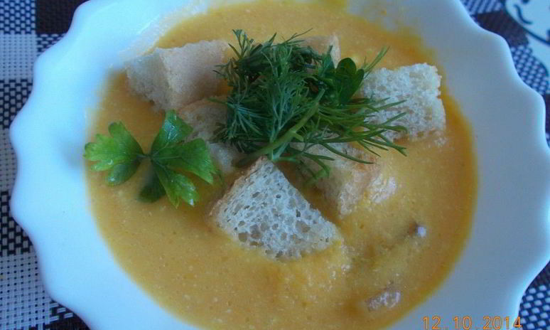 Рецепт тыквенного супа-пюре с беконом и сливками