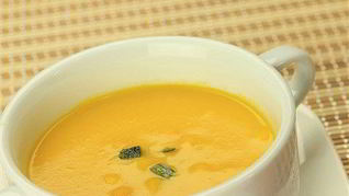 Тыквенный суп-пюре с мандариновым соком