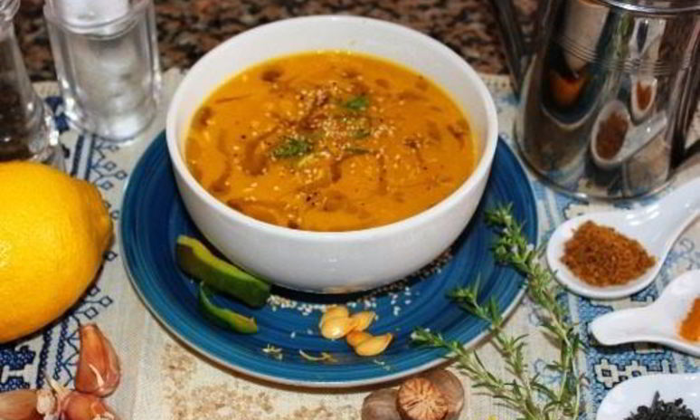 Рецепт тыквенного супа-пюре с манго и зеленым чаем