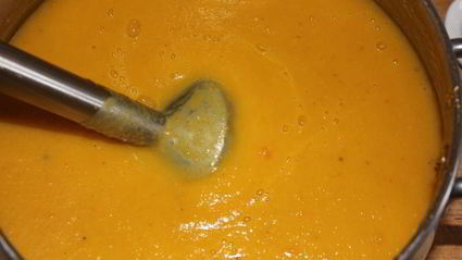 тыквенный суп-пюре с манго и зеленым чаем
